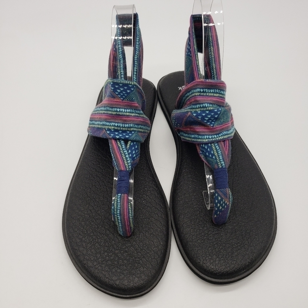 Sanuk Women US 10 multicolor yoga sling 2 sandals tribal print 1020239 stretch